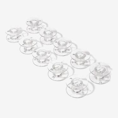 Imagem de 10 Bobinas Carretilha Alta Plástica Para Máquina Singer Facilita 4411 