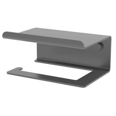 Imagem de Suporte Papel Higiênico Porta Objetos Celular Cinza Escuro - Future In