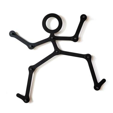 Imagem de Three by Three Seattle FIT•VERIFIQUE! Suporte de parede em metal preto – Solução de gancho de pendurar personalizável, divertida e funcional para casacos, chapéus, guarda-chuvas e mais – 30,5 x 63,5