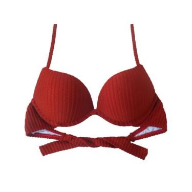 Imagem de Sutiã de Biquíni Turbo Aumentax 3D Canelados - Divance, Tijolo canelad