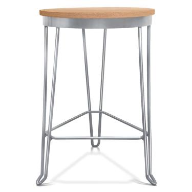 Imagem de Banqueta Banco Baixo Guatemala Estilo Industrial Prata/Jade