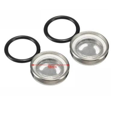 Imagem de TWENOW Guiador de freio de embreagem de motocicleta 2 conjuntos de alavanca de freio cilindro mestre reservatório junta de vidro de visão 18 mm 12 mm para motocicleta scooter ATV Dirt Bike embreagem