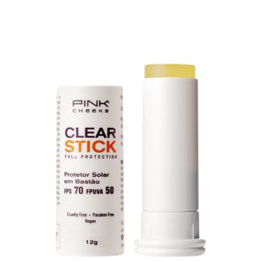 Imagem de Pink Cheeks Clear Stick FPS70 FPUVA50 - Protetor Solar em Bastão 12g