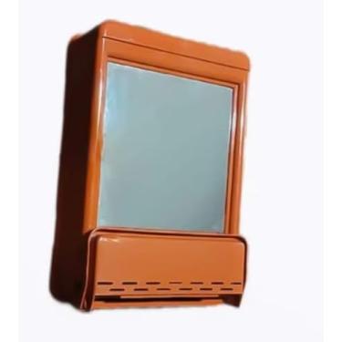 Imagem de Armario de parede com espelho e porta objetos na cor marrom