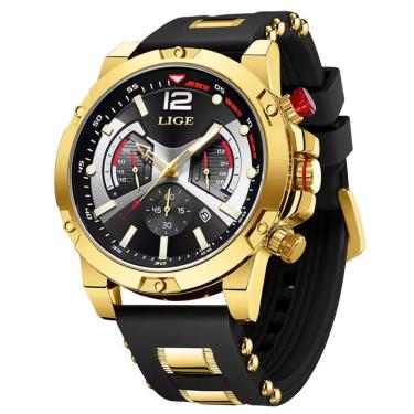 Imagem de Relógio de quartzo  masculono luminoso design robusto esportivo impermeável À Prova D`Água 3atm