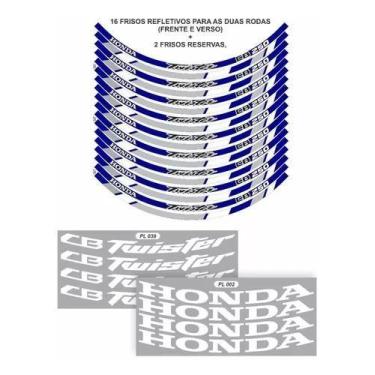 Imagem de Adesivo Cb 250cc Twister Kit Tankpad Bocal Friso E Plotter - Resitank