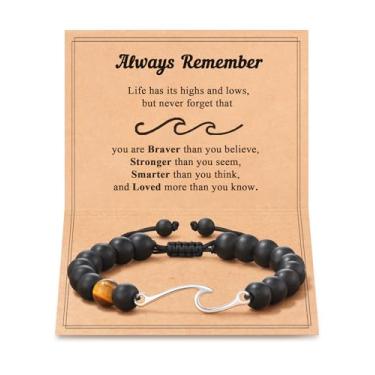 Imagem de Tarsus Pulseira de onda para mulheres adolescentes, através das ondas da vida, presentes inspiradores para mulheres adolescentes - para Natal, aniversário, formatura, dia das mães..., average, Sem