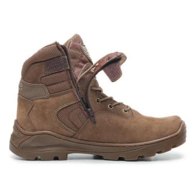 Imagem de Bota Coturno Militar Acero em Couro Modelo Extreme Mid Coyote com Zípe