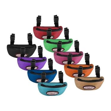 Imagem de Showman Nova bolsa de sela de nylon isolada para cavalo (Preto)