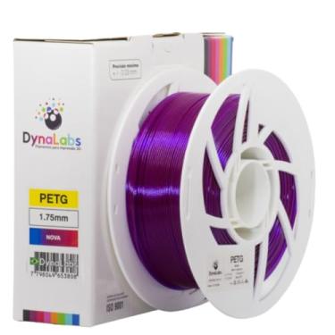 Imagem de Filamento Impressora 3d Petg Dynalabs 1.75mm 1kg Cor Nova Clear