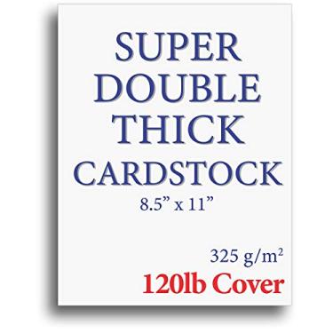 Imagem de Papel Cartolina Supergrosso de 45,7 kg – Estoque Branco Brilhante Simples – 21,6 cm x 27,9 cm – Compatível com Impressora a Jato de Tinta/Laser, Branco, 100 Sheets
