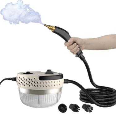 Imagem de Limpador a vapor multiuso, limpador a vapor com capacidade de 1400 ml e 8 acessórios, ajuste de 6 velocidades, função inteligente anti-queimadura a seco