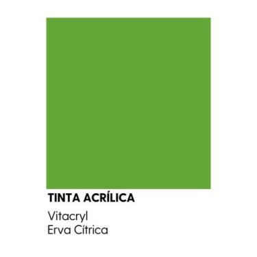 Imagem de Tinta Emborrachada Acetinada Verdes - Vitacryl, Erva Cítrica, 3,6 lts