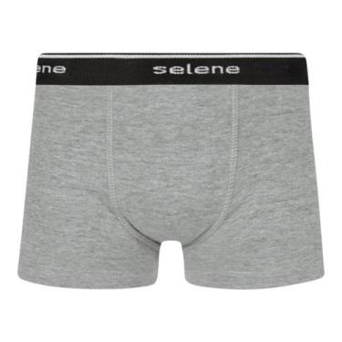 Imagem de Cueca infantil boxer em cotton Selene, M, Cinza