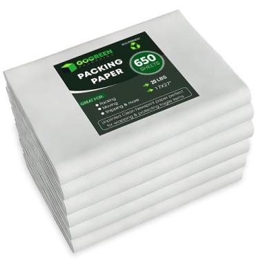 Imagem de Folhas de papel de embalagem Go Green Packaging 650 folhas