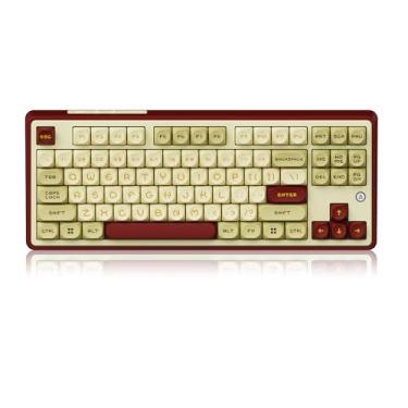 Imagem de DAIDAI × AJAZZ AK870 TKL Estrutura de junta de 87 teclas Teclado mecânico de troca a quente tipo C/2,4G/BT 5.1, bateria de 4000 mAh, teclado MOA RGB, para Windows/MAC.