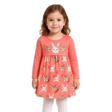 Imagem de Vestido Bordado Interior Flanelado Infantil Menina Kyly-Feminino