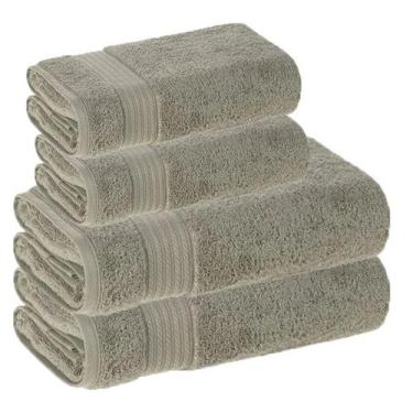 Imagem de Jogo Toalhas Banho Gigante e Rosto 4 Pçs Magna 600g/m Karsten, Verde