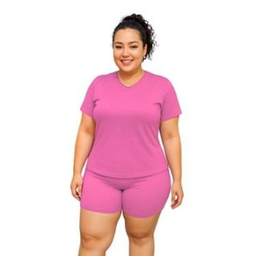 Imagem de Camiseta Feminina Manga Curta Dry Fitness Academia Plus Size-Feminino