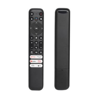 Imagem de Para controle remoto TCL Google TV, equipado com seis teclas de atalho. O controle remoto de voz RC813 é compatível com Smart TVS TCL 4k QLED/UHD/QD-Mini LED Series