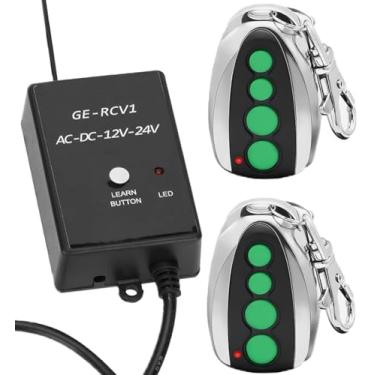 Imagem de Receptor externo ERM12 e transmissores remotos M12 abridores de portão para portão deslizante automático, operador remoto de portão de 4 botões 433,92 MHz para Lockmaster para/canetas Casar (controle