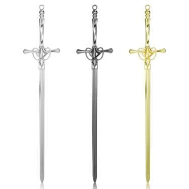 Imagem de LXUEJIE Pacote com 3 abridores de cartas, ferramenta abridor de correio de aço inoxidável, abridor de cartas de espada com alça ergonômica, abridor de envelope extravagante, suprimentos de correio