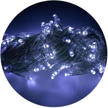 Imagem de Pisca-Pisca LED 10 Metros com 100 Lâmpadas 8 Modos de Iluminação e Efeito Gotas 110V Branco frio