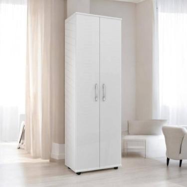 Imagem de Armário Multiuso com Prateleiras Sofisticado Safira Branco