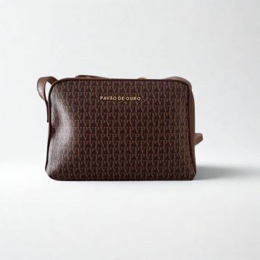 Imagem de Bolsa feminina transversal pequena Pavão de Ouro
