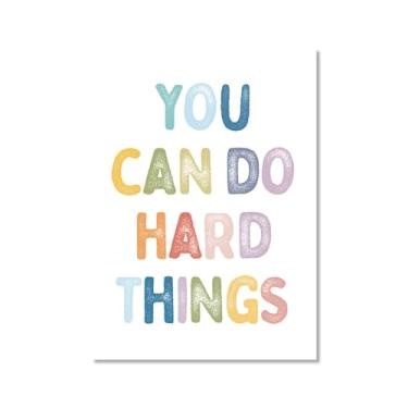 Imagem de Pôster em tela Positive Affirmations Growth Mindset Feelings Wall Art Kids Mental Health Therapy Pictures Playroom Classroom Decor Educational Prints (SKU 4,16 x 20 polegadas = (40 x 50 cm), sem