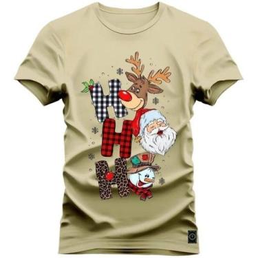 Imagem de Camiseta T-shirt De Natal Hohoho Personagens Do Natal Camisa Em Algodã