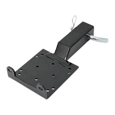 Imagem de KiBcsLic Placa de montagem genérica para guincho de engate de reboque, suporte de montagem para guincho, suporte para guinchos para veículos e equipamentos de