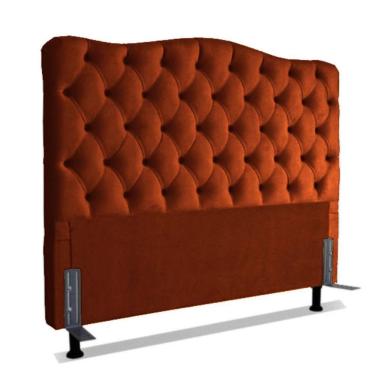 Imagem de Cabeceira King 193 - Bello Box - Dunas Veludo Terracota