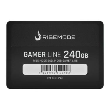 Imagem de SSD 240GB Rise Mode Gamer Line - SATA - Leitura 530MB/s - Gravação 520MB/s - RM-SSD-240