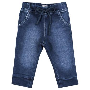 Imagem de Calça Look Jeans Jogger Moletom Jeans - G - UNICA-Masculino