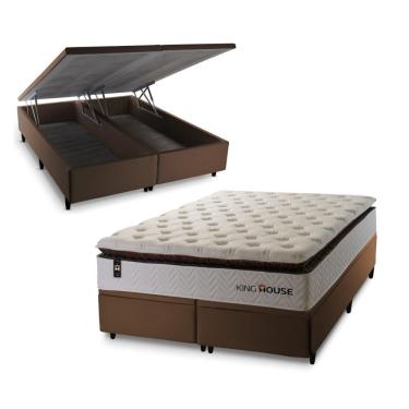 Imagem de Cama Box Baú New York com Molas Ensacadas 193x203 King House