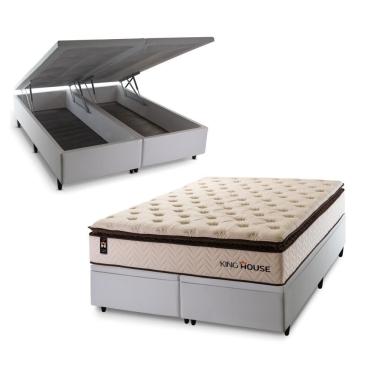 Imagem de Cama Box Baú Quartzo com Molas Ensacadas 193x203 King House