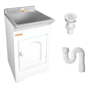 Imagem de Tanque Stilofibras 20l Frontal + Kit Instalação - CINZA - STILLOFIBRAS