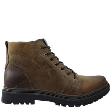 Imagem de Coturno Masculino Casual em Couro Dia a Dia Workboot Zíper Lateral Fre