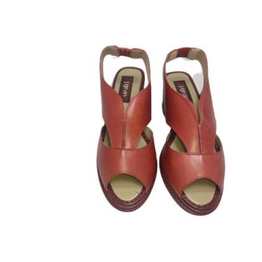 Imagem de Sandália Feminina Em Couro Com Salto Médio - SAPATOS E CORES/J.GEAN, 3