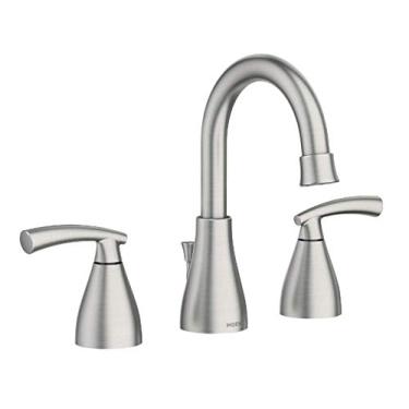 Imagem de MOEN Essie 8 in. Widespread 2-Handle Bathroom Faucet in Spot Resist Brushed Nickel