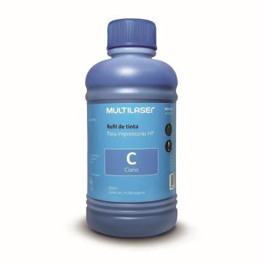 Imagem de Refil de Tinta para Cartucho Impressoras HP 250ml Ciano Multilaser - RF010