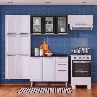 Imagem de Cozinha Itatiaia Luce Compacta 4 Pecas 3 Vidros Paneleiro Armario Aereo Gabinete