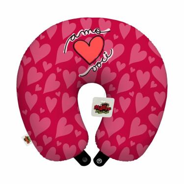 Imagem de Almofada de pescoço viagem amo você namorados lembrança