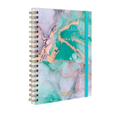 Imagem de Agenda Planner Semanal 2025 Plus Mármore Verde Água