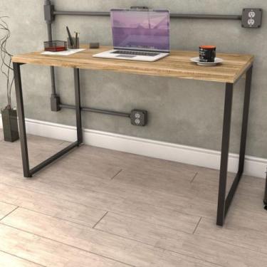 Imagem de Mesa Escrivaninha Office Win Carvalho - Pnr Móveis, Marrom, Moderno