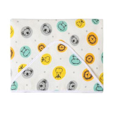 Imagem de Toalha Bebê com Felpuda 100% Algodão com Capuz - KARINHO, 1918-1777-am