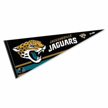 Imagem de Bandeira Pendente Jacksonville Jaguars da WinCraft Tamanho Completo 30 x 30 polegadas