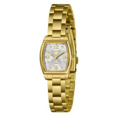 Imagem de Relógio Lince Feminino Ref: Lqgh265l22 S2kx Retangular Dourado