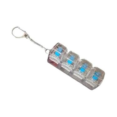 Imagem de Brinquedo Antiestresse De Teclado Com Teclas De Cristal LED, Chaveiro,